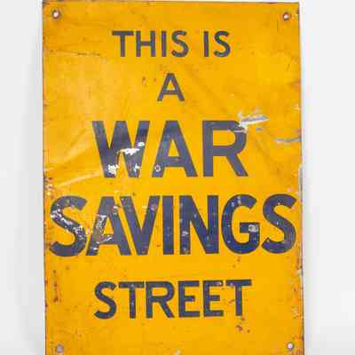 War Savings street sign