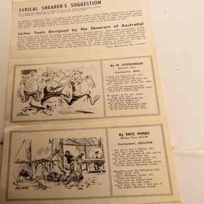 Lister advertising song book