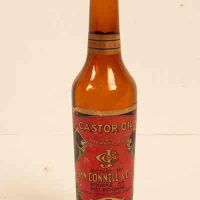 Glass Bottle of Castor Oil