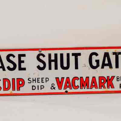 Enamel Sign