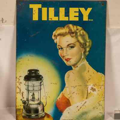 Tilley enamel Sign