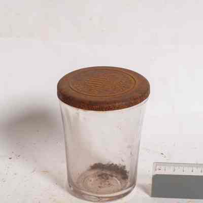 Glass meat preserve jar