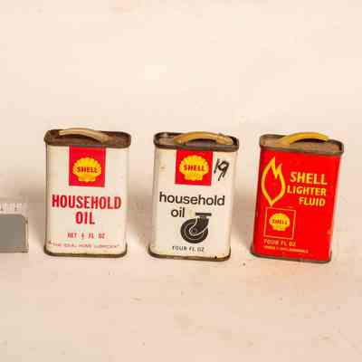 3 Small Household Oil Tins