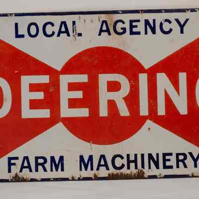 Enamel sign