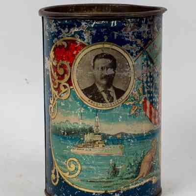 Culindrical Tin of Flag Ship Tea