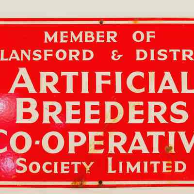 Enamel sign