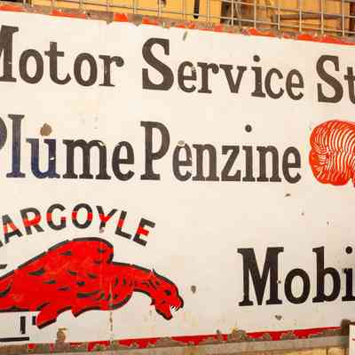 Enamel sign