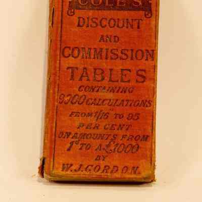 Coles book Arcade Discount and Commission Rates, Small book for Business men