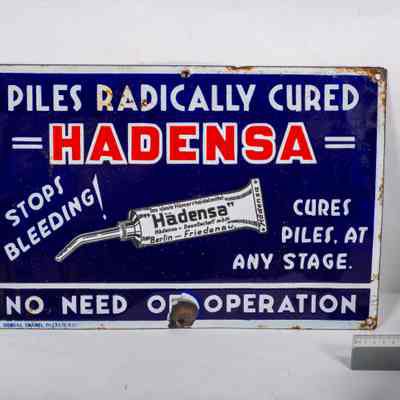 Enamel Sign for piles