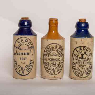 Stoneware ginger beer bottle