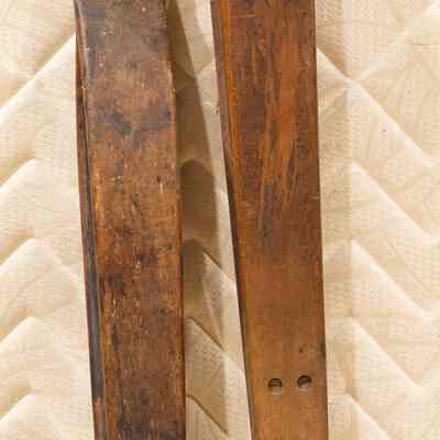 pair of wooden collar clamps
