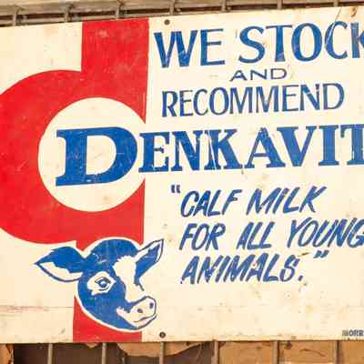 Tin screen printed sign