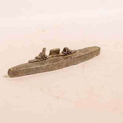 Lead cast replica of a battle ship