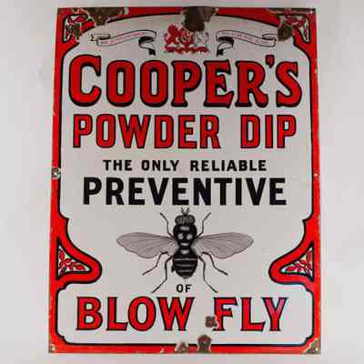 Enamel sign