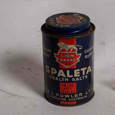 Health salts tin