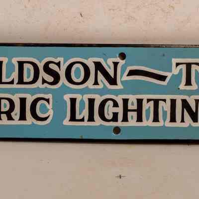 Enamel sign