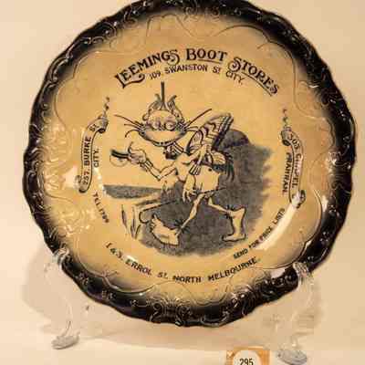 Ceramic Plate- advertising Lemmings Boots Stores