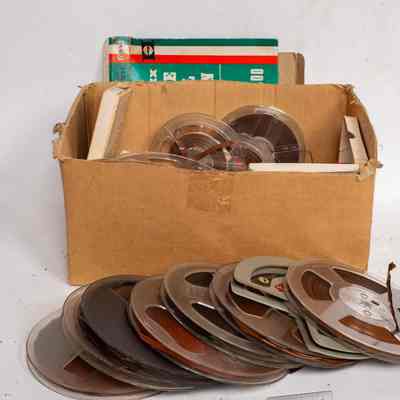 Cardboard Box of tape recordings