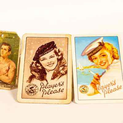 Playing cards advertising Players cigarettes