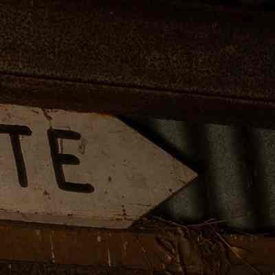 Road signs wooden