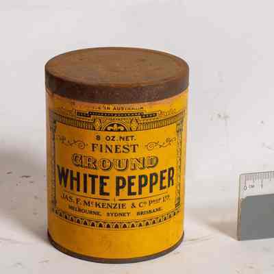 White pepper tin