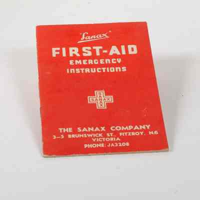 Sanax First Aid Emergency Instructions