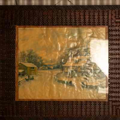 Tramp art frame