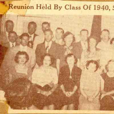 Newspaper Clipping, “Reunion Held by Class of 1940, Snow Hill High School”, Oct. 9, 1952