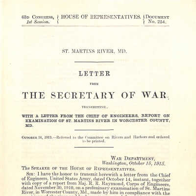 St. Martins River Water Survey, No. 254, 1913