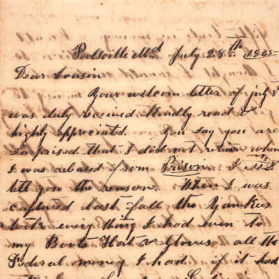Correspondence, Aleck H. King to Elijah T. P. Gibbons, 1865