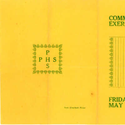 Commencement Program, Pocomoke High School, 1910