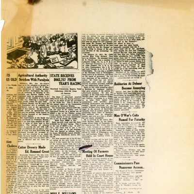 Newspaper clippings on Microfilm about Farm Bureau, 1923