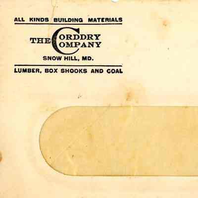 Envelope, The Corddry Company, Nov. 1949