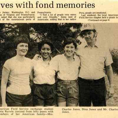 Newspaper clipping, “Student leaves with fond memories” (3 pieces), 1980