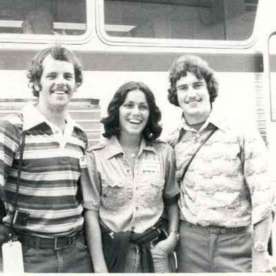Photograph of Greg Shead, Cherie Davis, and Paul Coombes, Jun 1977