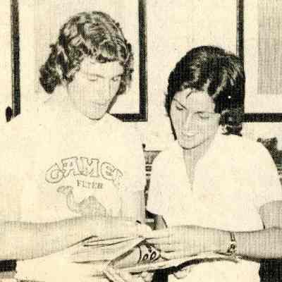 Newspaper clipping, Cherie Davis and Paul Coombs at Open House, 1976