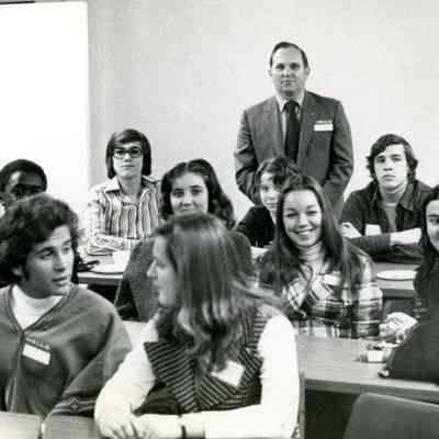 Photograph of AFS Students at AFS Get Together, Nov 1973