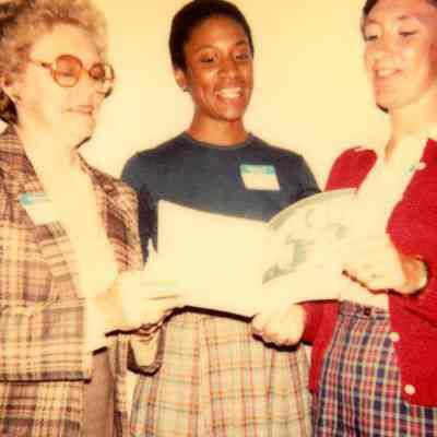 Photograph of Joanne Mason, Gwen Pemberton, and Ann Coates