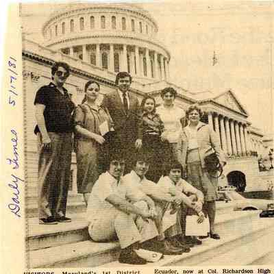 Newspaper clipping, AFS students visit DC, May 17, 1981