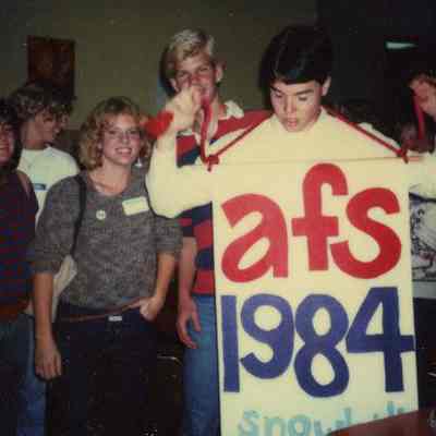 Photograph of AFS students, 1984