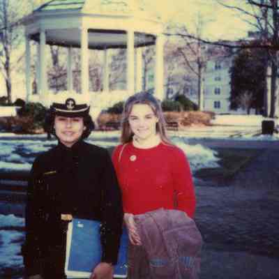 Photograph of Carmen Graciela Melgarejo and Susan Gibb in Annapolis, Jan 1984