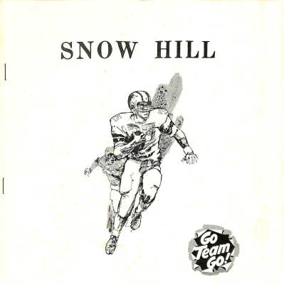 Football Pamphlet, Snow Hill High School, 1973