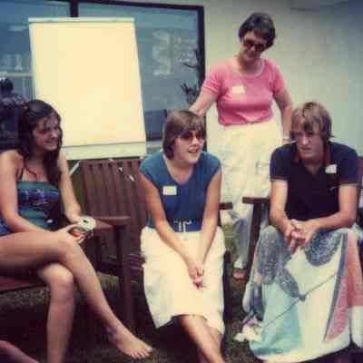 Photograph of AFS students and Ann Coates