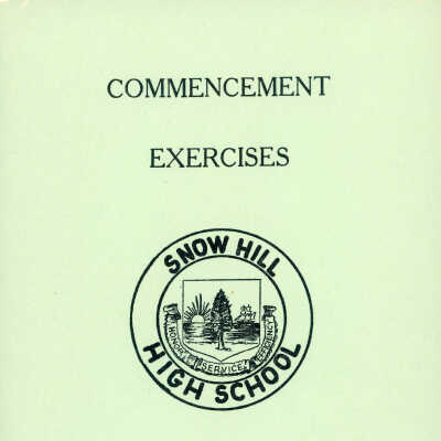 Commencement Program, Snow Hill High School, 1968