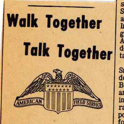 Newspaper clipping, “Walk Together Talk Together,” Dec. 6, 1967