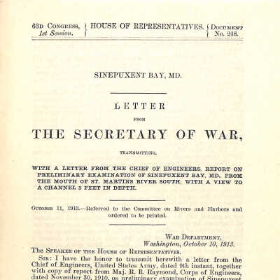 Sinepuxent Bay Water Survey, No. 248, 1913
