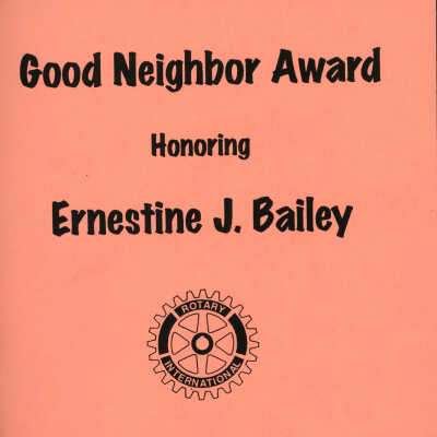 Program, Ernestine J. Bailey Award, 1993