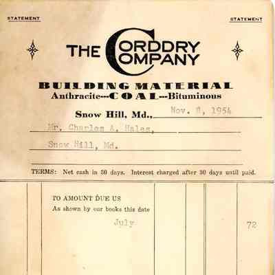 Statement, The Corddry Company, Nov. 1954
