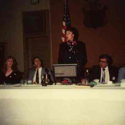 Photograph of unknown people at AFS event