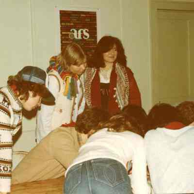 Photograph of AFS students including Roberto Silva